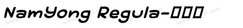 NamYong Regula字体转换